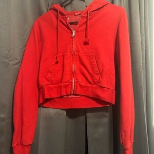 Brandy Melville cropped zip up jacket new